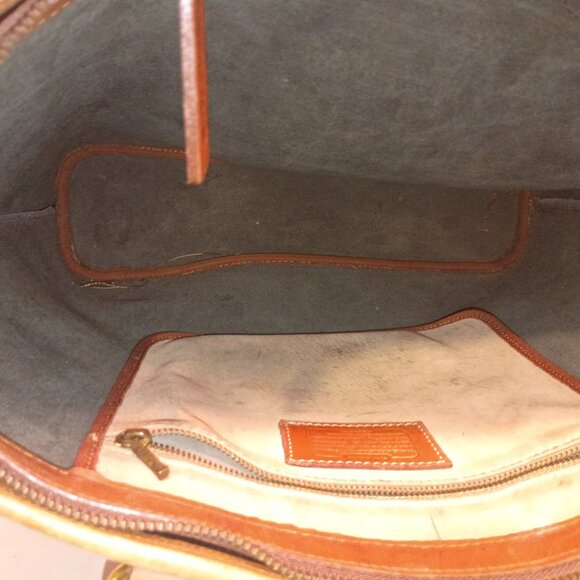 Rare '90s COACH Italy Dakota Collection Harvest Tote 4207 Black Pebbled Leather - Picture 14 of 15